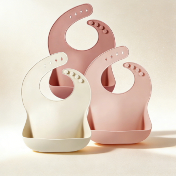 12-Pack Baby Silicone Bibs, Dinosaur Print, Dining Apron, Adjustable Neck Circumference, Wide Pocket Design, Platinum Silicone Material, Matte Finish, Dishwasher Cleanable