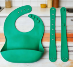 1-Pack Adult Silicone Bibs, Blue, Waterproof Design, with Food Collection Bag, Adjustable Size, Easy to Clean, Suitable for Seniors