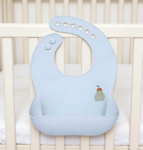 2-Pack Baby Silicone Bibs, Soft, Adjustable, Waterproof and Stain-Resistant, Baby Feeding Bibs, Suitable for Toddlers