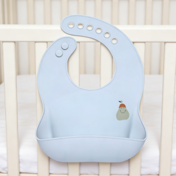 2-Pack Baby Silicone Bibs, Soft, Adjustable, Waterproof and Stain-Resistant, Baby Feeding Bibs, Suitable for Toddlers