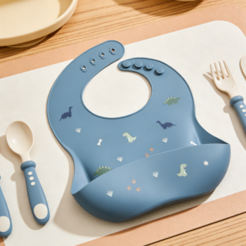 6-Pack Bright Color Baby Silicone Bibs: Adjustable Size, Soft and Skin-Friendly, Waterproof, Stain-Resistant, Essential for Baby Feeding