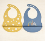 3-Pack Baby Silicone Bibs for Boys and Girls: Soft, skin-friendly, waterproof design, adjustable neck circumference, feeding protection